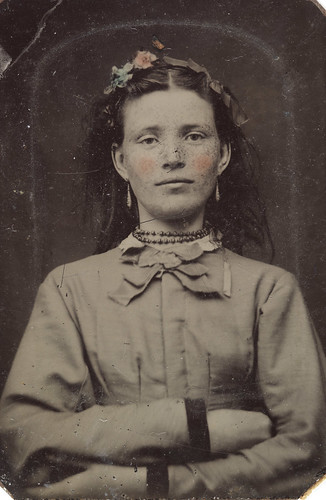 Portrait of a young woman, ca. 1856-1900. | by Fylkesarkivet i Vestland