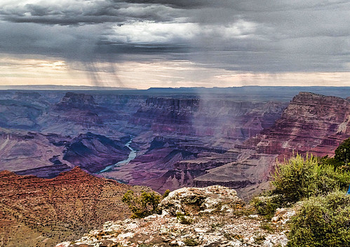 Rain Storm over the Grand Canyon - Colorado River - Desert View