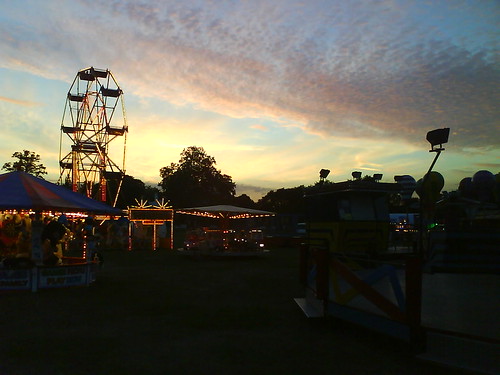 fairground sunset