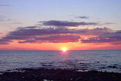 Sunset on Lake Michigan from Cross Village, Michigan