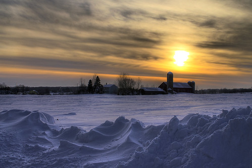 Wisconsin Farm Winter Sunset PICT4029_30_31_tonemapped