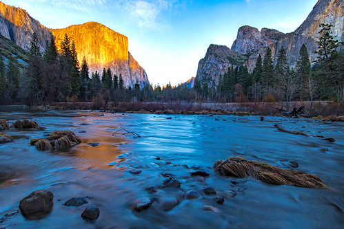 Merced River Sunset Yosemite