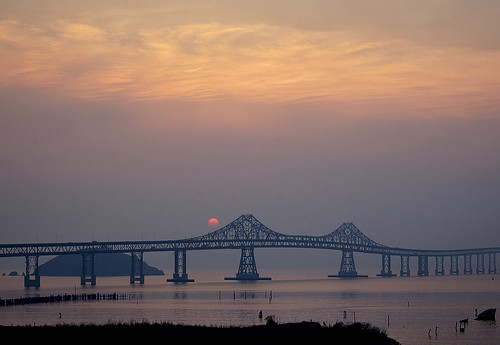 Sunset San Francisco Bay, Richmond San Rafael Bridge