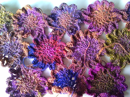 Japanese flower shawl 2