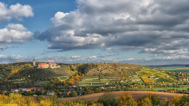 Castle "Neuenburg" and the ducal vineyards of Freyburg