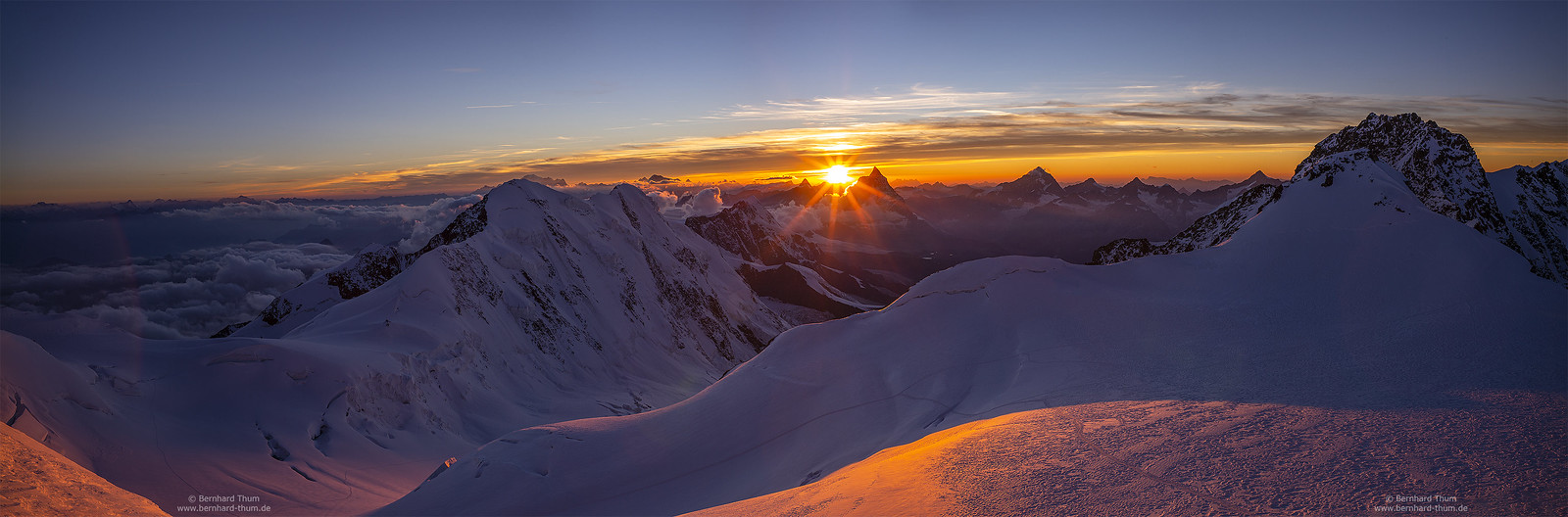 Late sunset panorama at Capanna Regina Margherita – Lockdown 2020 edition