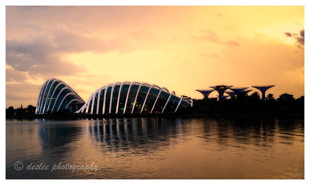 Sunset at Gardens by the bay