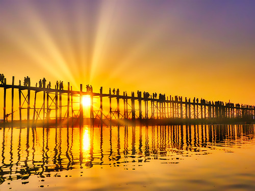 🇲🇲 U Bein Bridge, Amarapura (Myanmar)