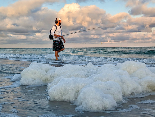 A foamy sunrise fishing