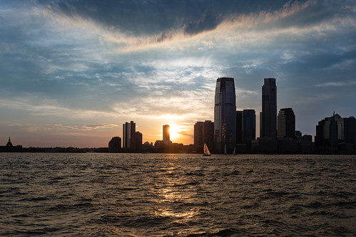 Sunset - Sail Boat Hudson River