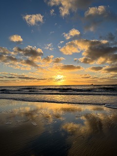 Sunset at Camperduin beach