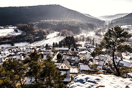 Erfweiler im Breitenbachtal - Blick vom Hahnfels