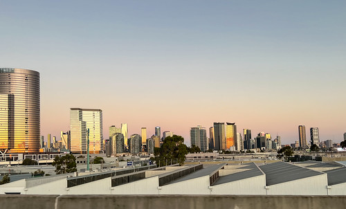 Sunset reflections in Melbourne