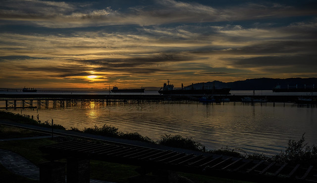 Sunset on the Columbia River in Astoria - Explore 1/22/23