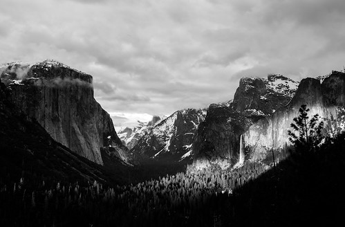 The Last Sun of March, 2023 Washes Yosemite Valley & Highlights Bridal Veil Falls