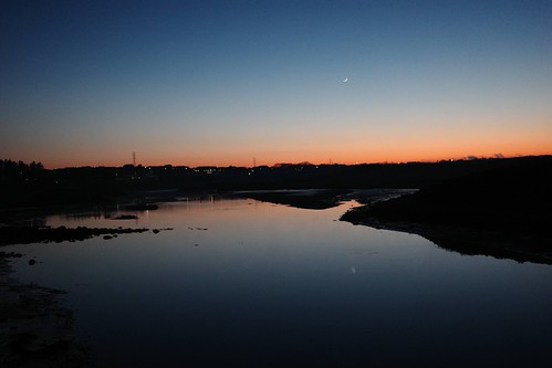 Crescent moon sunset. (EXPLORED)