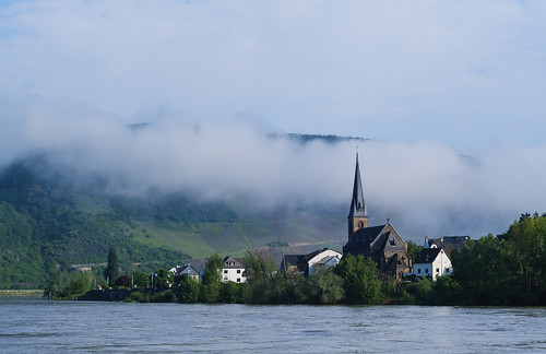 Das Rheintal im Morgennebel