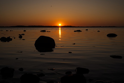 Sun setting over Roskilde Fjord. (In Explore 19 June 2023)