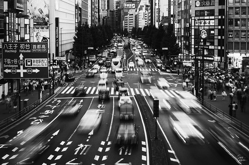 Traffic near Shinjuku station