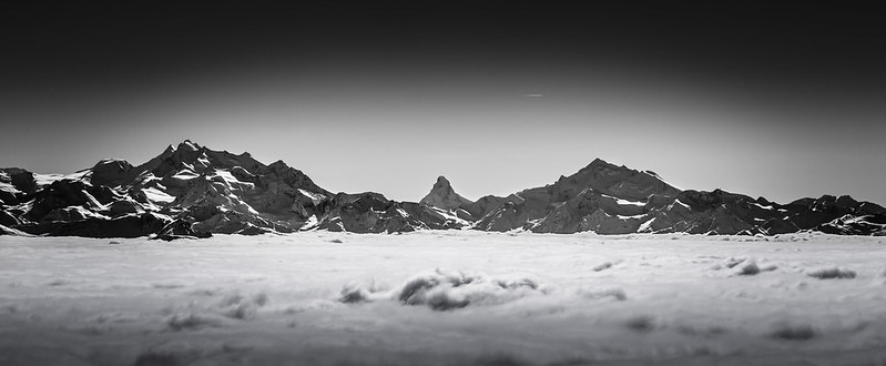 Switzerland: Valais Alps (B&W)