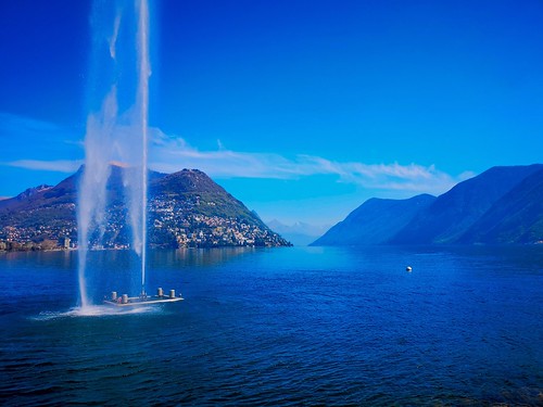 Lake Lugano in Switzerland.