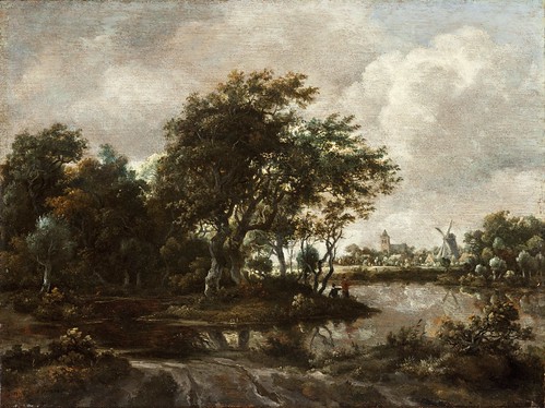 Meindert Hobbema - Los Angeles County Museum of Art M.2009.106.7. Landscape with Anglers and a Distant Town (c. 1664-1665)