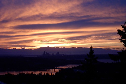 seattle skyline sunset