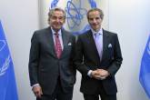 Rafael Mariano Grossi, IAEA Director General, met with Dr. Laurent Leksell, Chairman and Founder of ELEKTA during their official visit to the Agency headquarters in Vienna, Austria. 11 May 2023