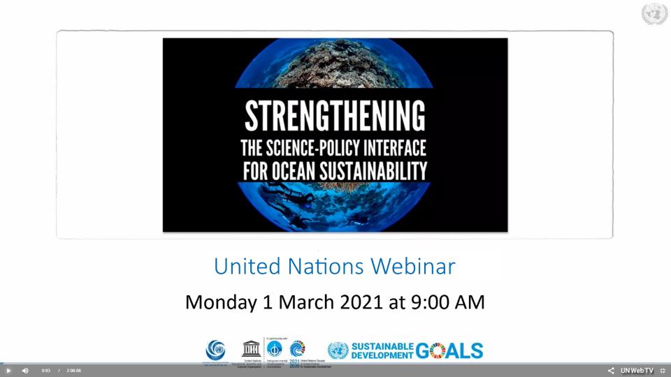 Introductory slide for the webinar displaying the title, date and logos of the organizers